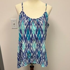 Blue Rain Teal and Navy Camisole